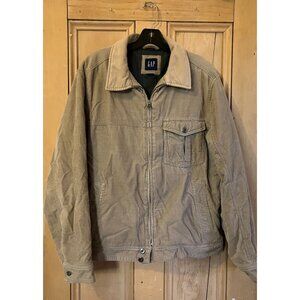 GAP Mens Vintage Y2K Corduroy Quilted Lined Jacket Size Medium Beige FA EXC